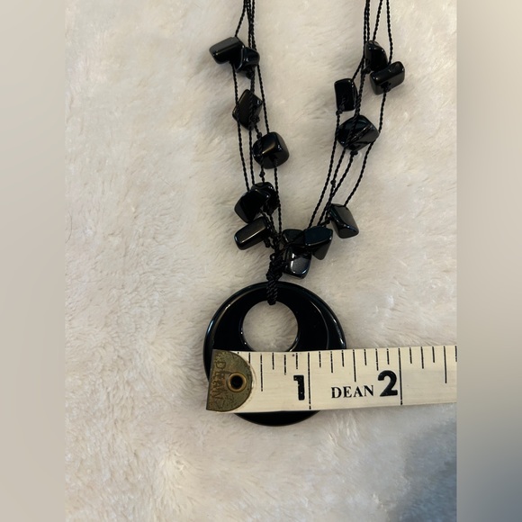 Handmade Black Beaded Pendant Necklace NEW - Picture 8 of 12